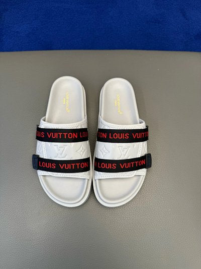 Louis Vuitton Monogram Casual Style White Slides