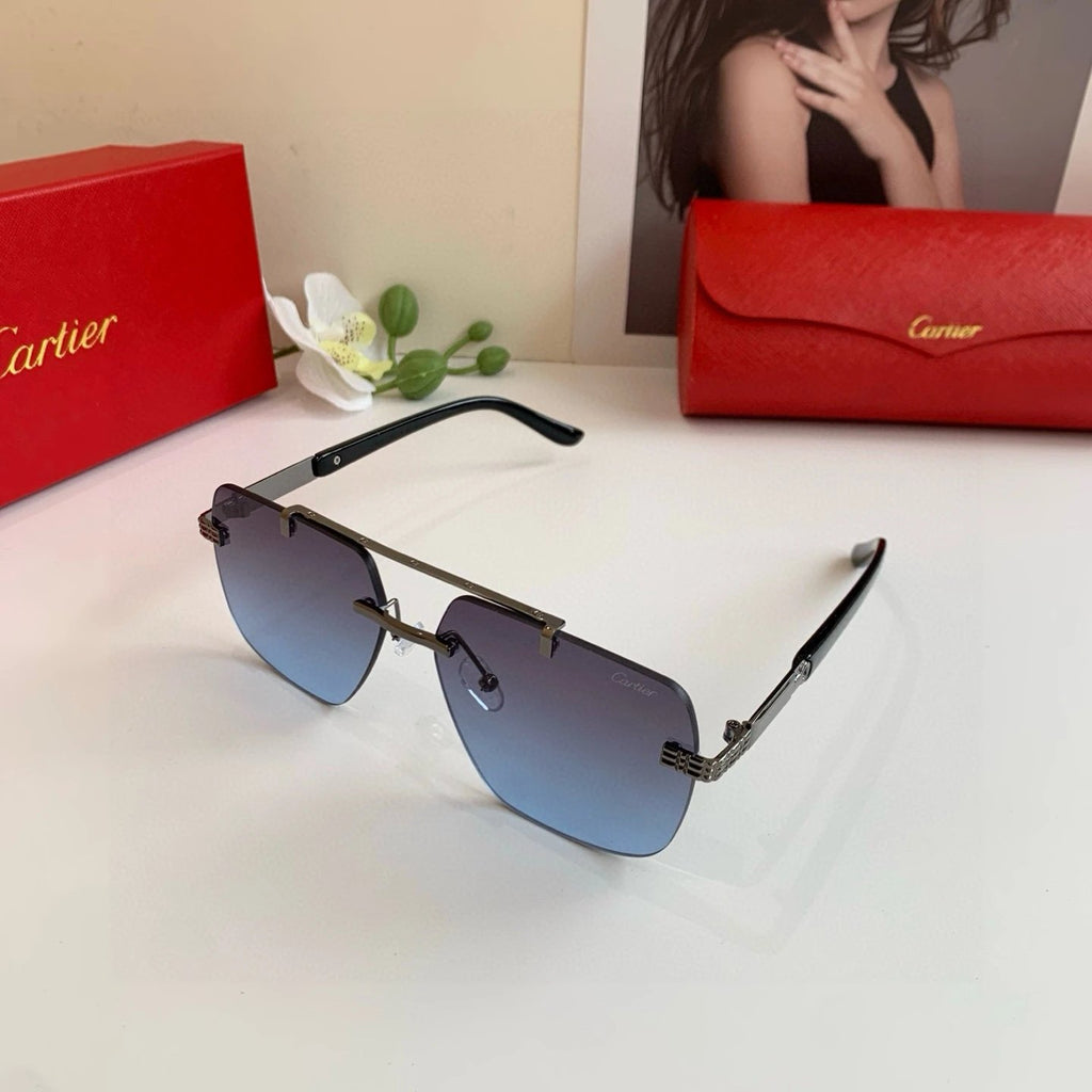 Cartier square stylish black sunglasses