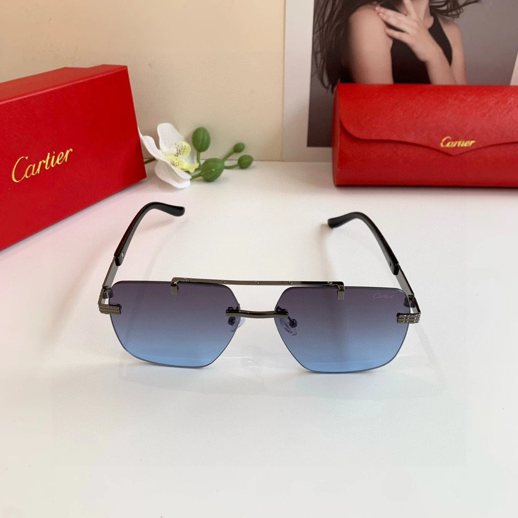 Cartier square stylish black sunglasses