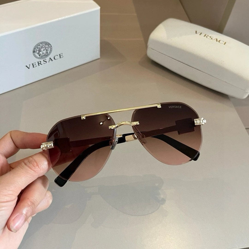 Versace Metal Retro Style Sunglasses