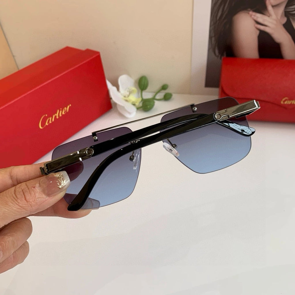 Cartier square stylish black sunglasses