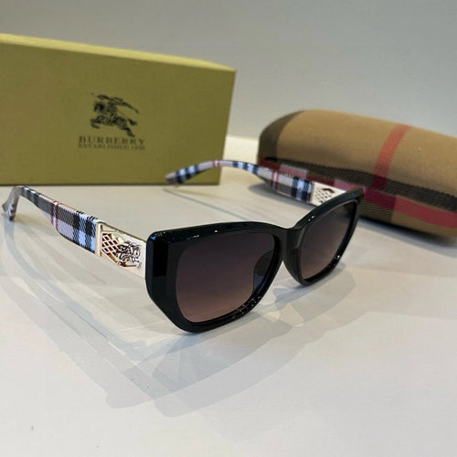 Burberry checkered fashion black sunglasses
