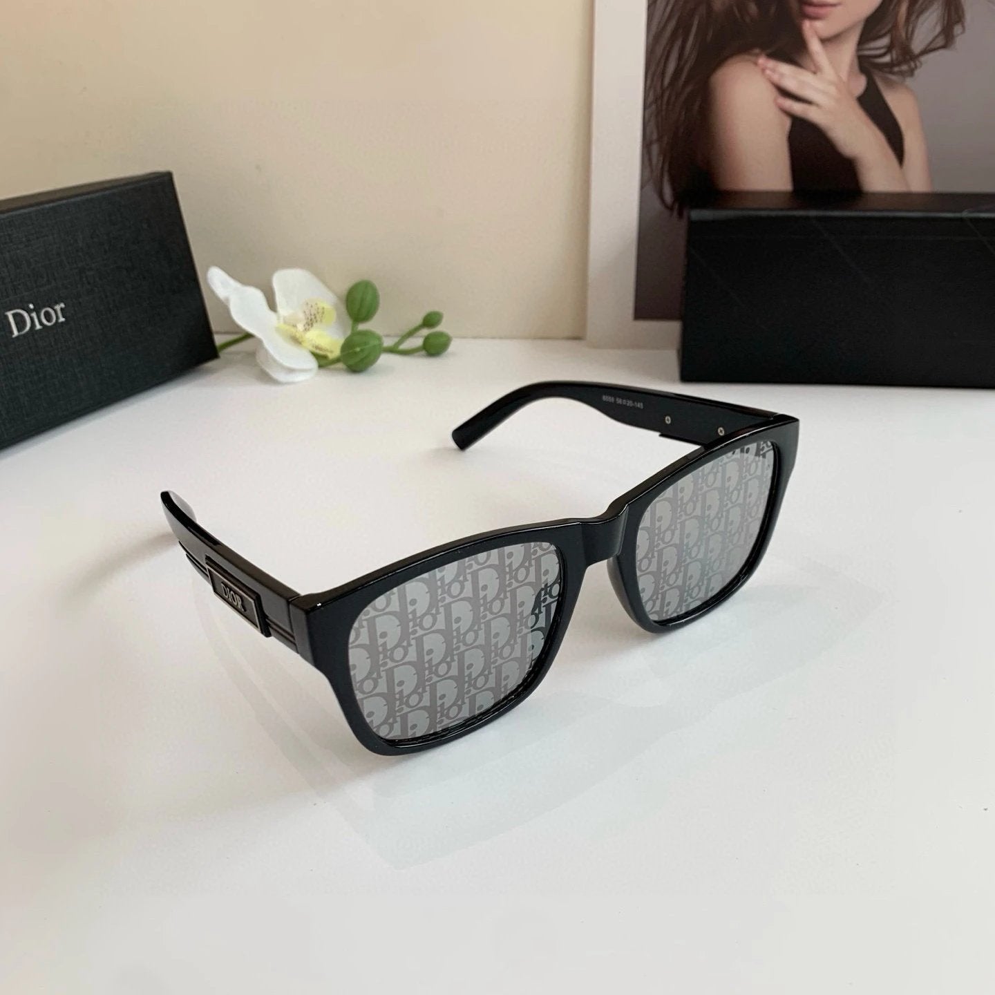 Dior square retro-style sunglasses