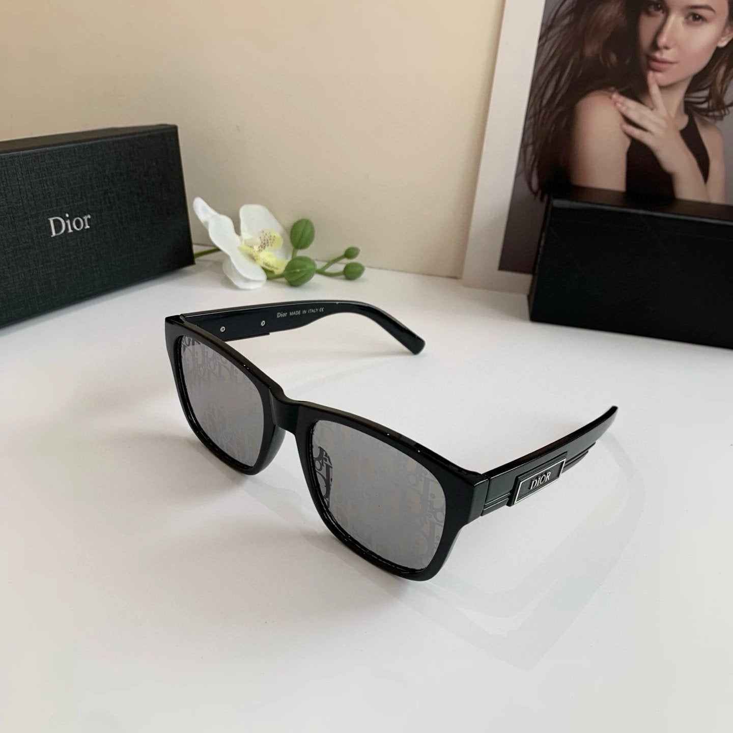 Dior square retro-style sunglasses