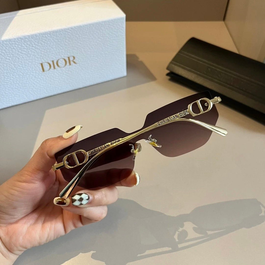 Dior metal - framed fashionable sunglasses