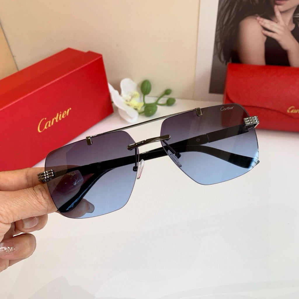 Cartier square stylish black sunglasses