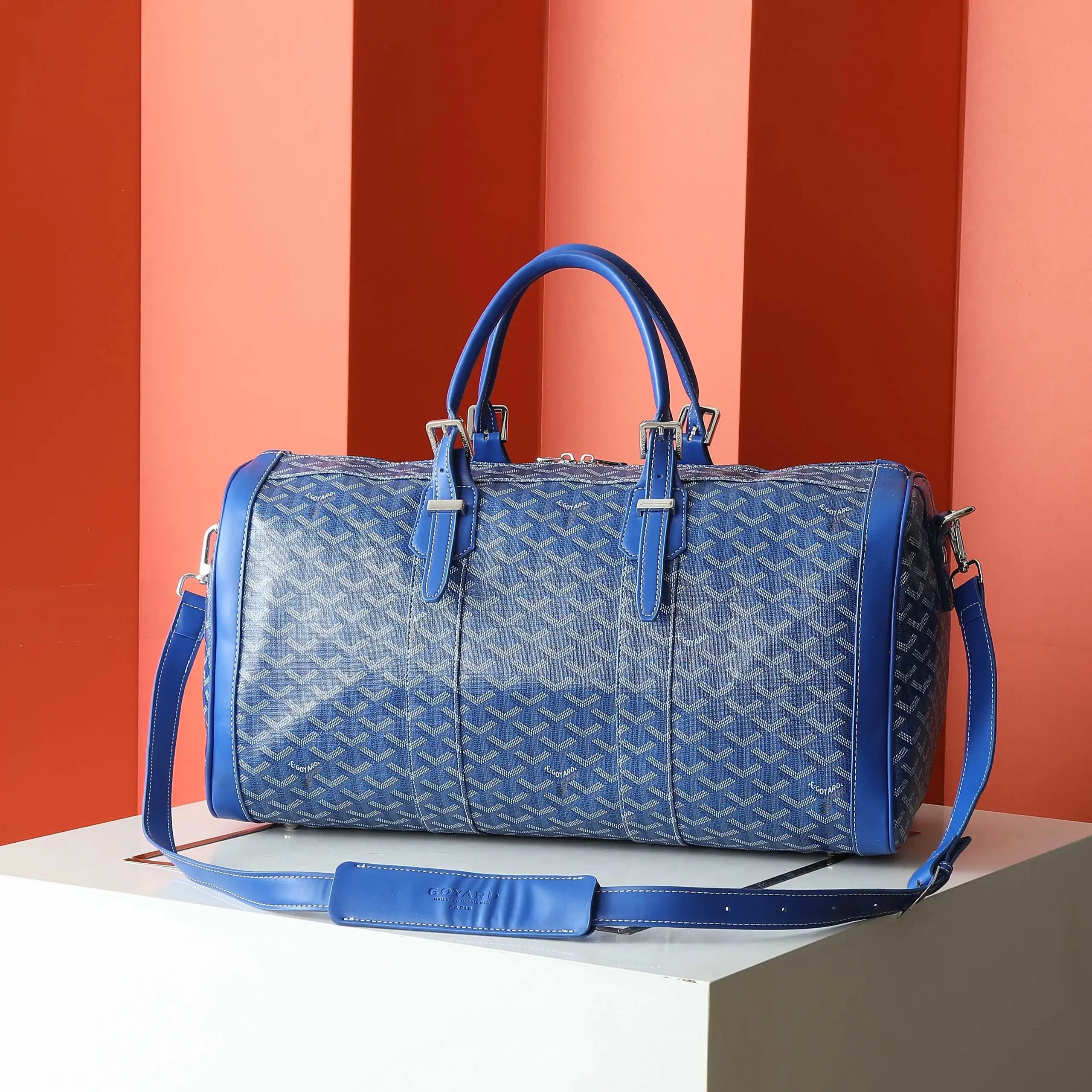 Fashionable blue of GOYARD travel bag