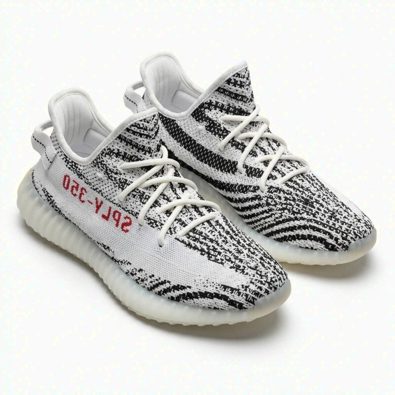 Yeezy 350 Black and White Fashion Running Shoes